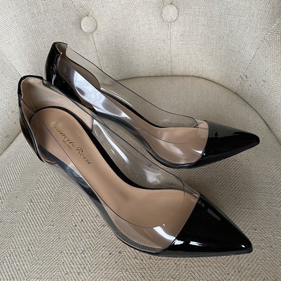 Gianvito Rossi 85 Plexi and Leather Pumps - Picture 2 of 16